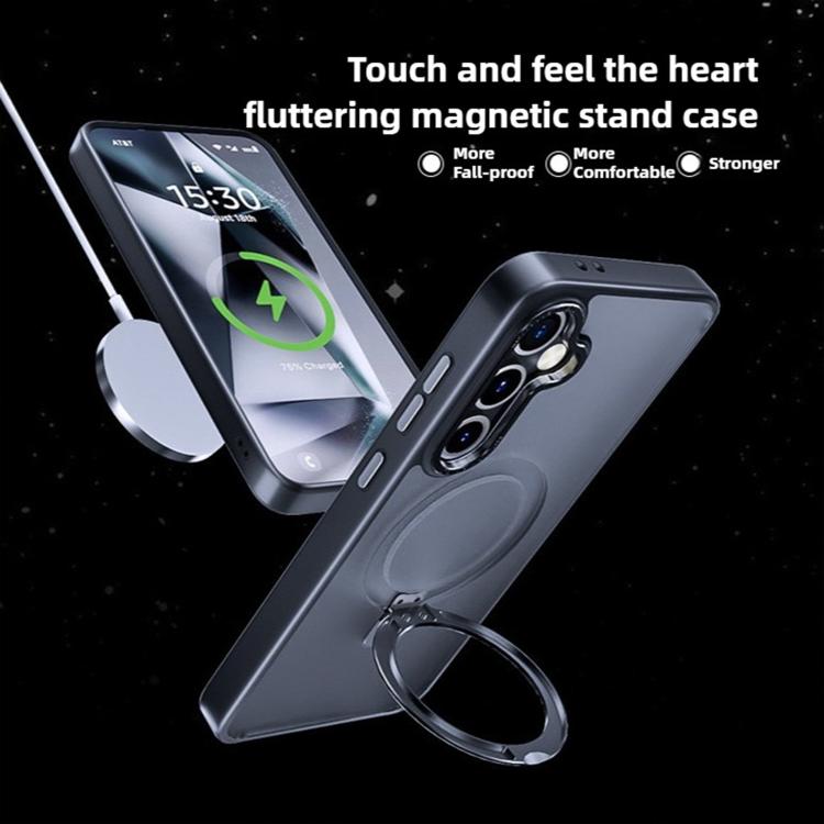 Kalebol Metal Frame Frosted MagSafe Holder PC Phone Case, For Samsung Galaxy S25 5G, For Samsung Galaxy S25+ 5G, For Samsung Galaxy S25 Ultra 5G, For Samsung Galaxy S24 Ultra 5G, For Samsung Galaxy S24+ 5G, For Samsung Galaxy S24 5G