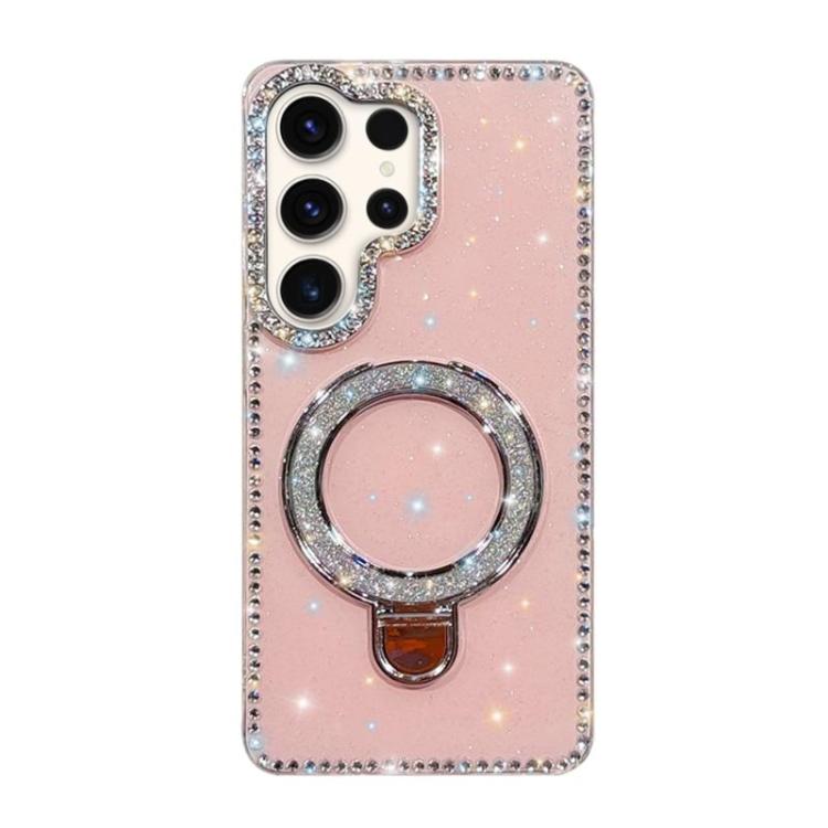 Rhinestone Glitter Kickstand Dual-side IMD Phone Case, For Samsung Galaxy A35 5G, For Samsung Galaxy S24 Ultra 5G, For Samsung Galaxy S24+ 5G, For Samsung Galaxy S24 5G, For Samsung Galaxy S23 Ultra 5G