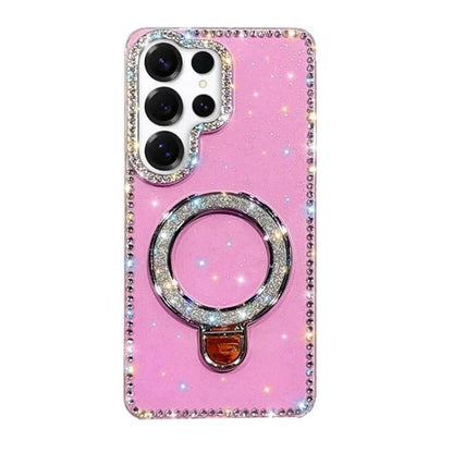 Rhinestone Glitter Kickstand Dual-side IMD Phone Case, For Samsung Galaxy A35 5G, For Samsung Galaxy S24 Ultra 5G, For Samsung Galaxy S24+ 5G, For Samsung Galaxy S24 5G, For Samsung Galaxy S23 Ultra 5G