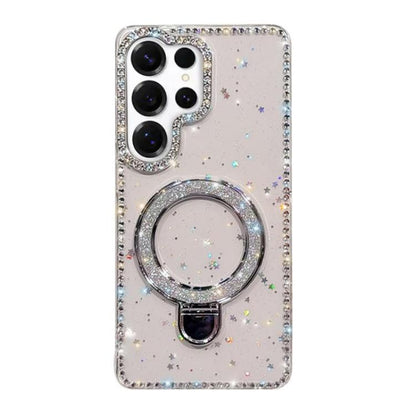 Rhinestone Glitter Kickstand Dual-side IMD Phone Case, For Samsung Galaxy A35 5G, For Samsung Galaxy S24 Ultra 5G, For Samsung Galaxy S24+ 5G, For Samsung Galaxy S24 5G, For Samsung Galaxy S23 Ultra 5G