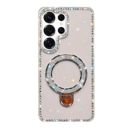 Rhinestone Glitter Kickstand Dual-side IMD Phone Case, For Samsung Galaxy A35 5G, For Samsung Galaxy S24 Ultra 5G, For Samsung Galaxy S24+ 5G, For Samsung Galaxy S24 5G, For Samsung Galaxy S23 Ultra 5G