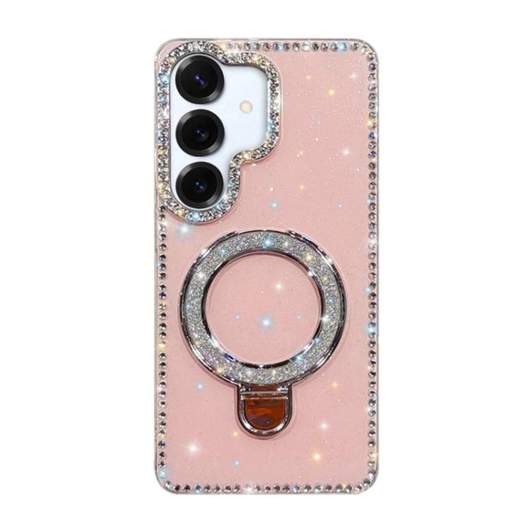Rhinestone Glitter Kickstand Dual-side IMD Phone Case, For Samsung Galaxy A36 5G, For Samsung Galaxy S25 5G, For Samsung Galaxy S25+ 5G, For Samsung Galaxy S25 Ultra 5G, For Samsung Galaxy A16 5G, For Samsung Galaxy S24 FE 5G, For Samsung Galaxy A15 5G...
