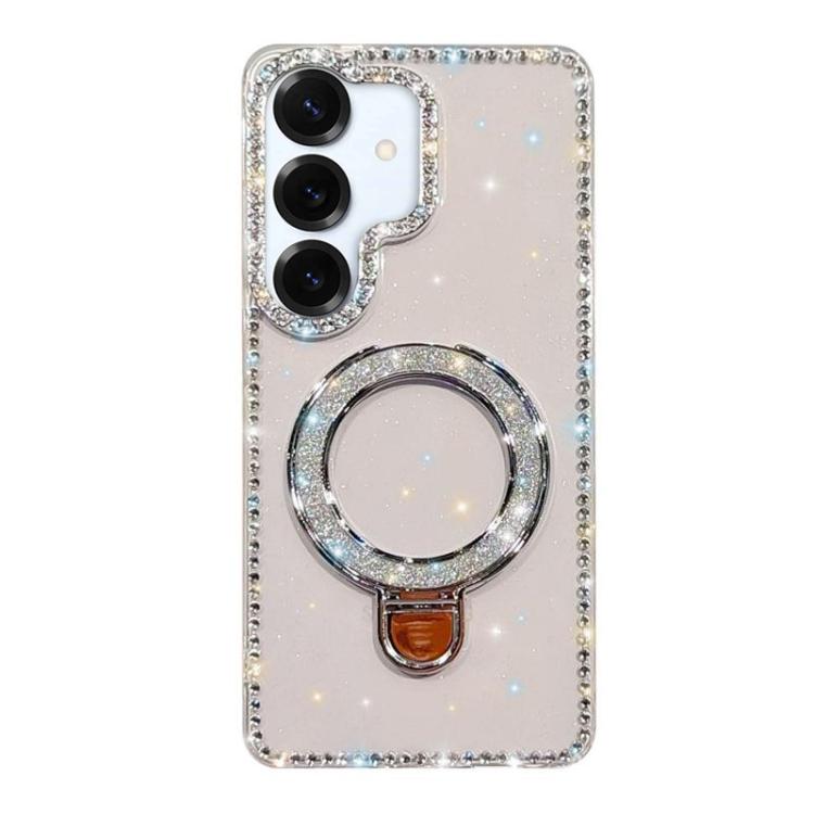 Rhinestone Glitter Kickstand Dual-side IMD Phone Case, For Samsung Galaxy A36 5G, For Samsung Galaxy S25 5G, For Samsung Galaxy S25+ 5G, For Samsung Galaxy S25 Ultra 5G, For Samsung Galaxy A16 5G, For Samsung Galaxy S24 FE 5G, For Samsung Galaxy A15 5G...