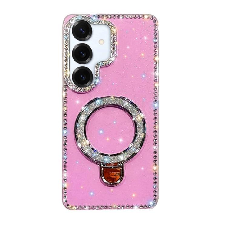 Rhinestone Glitter Kickstand Dual-side IMD Phone Case, For Samsung Galaxy A36 5G, For Samsung Galaxy S25 5G, For Samsung Galaxy S25+ 5G, For Samsung Galaxy S25 Ultra 5G, For Samsung Galaxy A16 5G, For Samsung Galaxy S24 FE 5G, For Samsung Galaxy A15 5G...