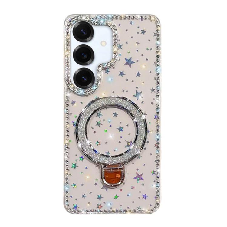 Rhinestone Glitter Kickstand Dual-side IMD Phone Case, For Samsung Galaxy A36 5G, For Samsung Galaxy S25 5G, For Samsung Galaxy S25+ 5G, For Samsung Galaxy S25 Ultra 5G, For Samsung Galaxy A16 5G, For Samsung Galaxy S24 FE 5G, For Samsung Galaxy A15 5G...