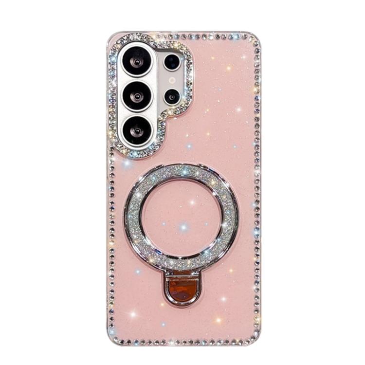 Rhinestone Glitter Kickstand Dual-side IMD Phone Case, For Samsung Galaxy S26+ 5G, For Samsung Galaxy S26 Ultra 5G, For Samsung Galaxy S26 5G, For Samsung Galaxy S25 FE  5G, For Samsung Galaxy A07, For Samsung Galaxy A17 5G, For Samsung Galaxy A56 5G  ...