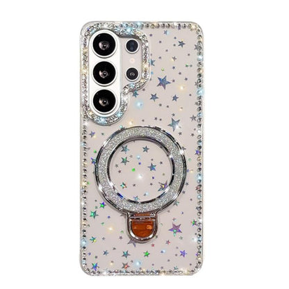 Rhinestone Glitter Kickstand Dual-side IMD Phone Case, For Samsung Galaxy S26+ 5G, For Samsung Galaxy S26 Ultra 5G, For Samsung Galaxy S26 5G, For Samsung Galaxy S25 FE  5G, For Samsung Galaxy A07, For Samsung Galaxy A17 5G, For Samsung Galaxy A56 5G  ...