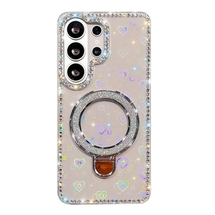 Rhinestone Glitter Kickstand Dual-side IMD Phone Case, For Samsung Galaxy S26+ 5G, For Samsung Galaxy S26 Ultra 5G, For Samsung Galaxy S26 5G, For Samsung Galaxy S25 FE  5G, For Samsung Galaxy A07, For Samsung Galaxy A17 5G, For Samsung Galaxy A56 5G  ...