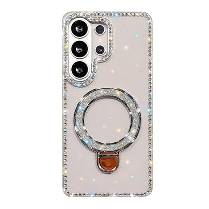 Rhinestone Glitter Kickstand Dual-side IMD Phone Case, For Samsung Galaxy S26+ 5G, For Samsung Galaxy S26 Ultra 5G, For Samsung Galaxy S26 5G, For Samsung Galaxy S25 FE  5G, For Samsung Galaxy A07, For Samsung Galaxy A17 5G, For Samsung Galaxy A56 5G  ...