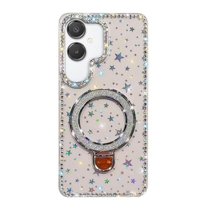 Rhinestone Glitter Kickstand Dual-side IMD Phone Case, For Samsung Galaxy S26+ 5G, For Samsung Galaxy S26 Ultra 5G, For Samsung Galaxy S26 5G, For Samsung Galaxy S25 FE  5G, For Samsung Galaxy A07, For Samsung Galaxy A17 5G, For Samsung Galaxy A56 5G  ...