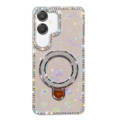 Rhinestone Glitter Kickstand Dual-side IMD Phone Case, For Samsung Galaxy S26+ 5G, For Samsung Galaxy S26 Ultra 5G, For Samsung Galaxy S26 5G, For Samsung Galaxy S25 FE  5G, For Samsung Galaxy A07, For Samsung Galaxy A17 5G, For Samsung Galaxy A56 5G  ...