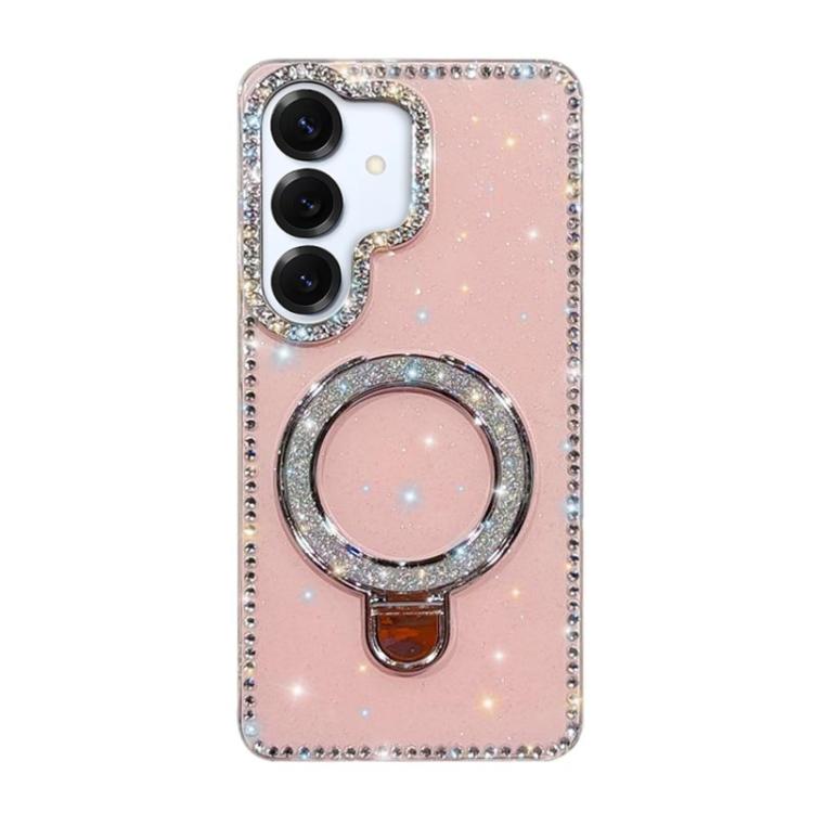 Rhinestone Glitter Kickstand Dual-side IMD Phone Case, For Samsung Galaxy A36 5G, For Samsung Galaxy S25 5G, For Samsung Galaxy S25+ 5G, For Samsung Galaxy S25 Ultra 5G, For Samsung Galaxy A16 5G, For Samsung Galaxy S24 FE 5G, For Samsung Galaxy A15 5G...