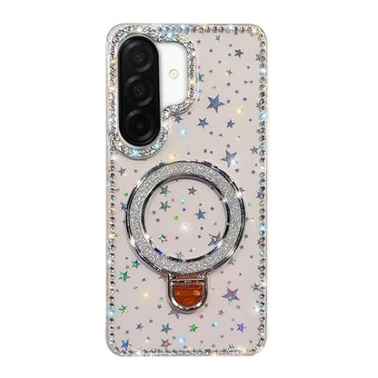 Rhinestone Glitter Kickstand Dual-side IMD Phone Case, For Samsung Galaxy S26+ 5G, For Samsung Galaxy S26 Ultra 5G, For Samsung Galaxy S26 5G, For Samsung Galaxy S25 FE  5G, For Samsung Galaxy A07, For Samsung Galaxy A17 5G, For Samsung Galaxy A56 5G  ...