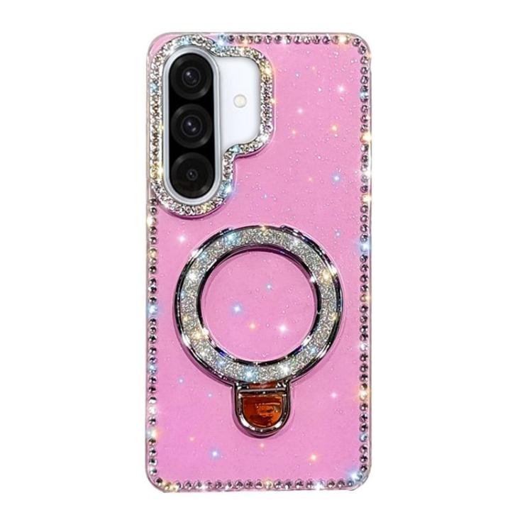 Rhinestone Glitter Kickstand Dual-side IMD Phone Case, For Samsung Galaxy A36 5G, For Samsung Galaxy S25 5G, For Samsung Galaxy S25+ 5G, For Samsung Galaxy S25 Ultra 5G, For Samsung Galaxy A16 5G, For Samsung Galaxy S24 FE 5G, For Samsung Galaxy A15 5G...