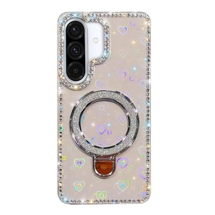 Rhinestone Glitter Kickstand Dual-side IMD Phone Case, For Samsung Galaxy A36 5G, For Samsung Galaxy S25 5G, For Samsung Galaxy S25+ 5G, For Samsung Galaxy S25 Ultra 5G, For Samsung Galaxy A16 5G, For Samsung Galaxy S24 FE 5G, For Samsung Galaxy A15 5G...