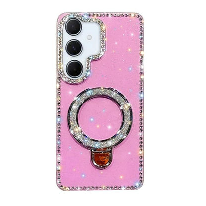 Rhinestone Glitter Kickstand Dual-side IMD Phone Case, For Samsung Galaxy S26+ 5G, For Samsung Galaxy S26 Ultra 5G, For Samsung Galaxy S26 5G, For Samsung Galaxy S25 FE  5G, For Samsung Galaxy A07, For Samsung Galaxy A17 5G, For Samsung Galaxy A56 5G  ...