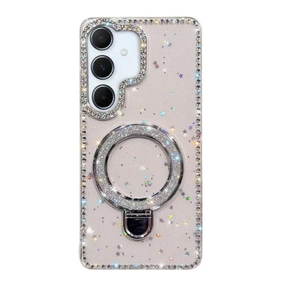Rhinestone Glitter Kickstand Dual-side IMD Phone Case, For Samsung Galaxy S26+ 5G, For Samsung Galaxy S26 Ultra 5G, For Samsung Galaxy S26 5G, For Samsung Galaxy S25 FE  5G, For Samsung Galaxy A07, For Samsung Galaxy A17 5G, For Samsung Galaxy A56 5G  ...