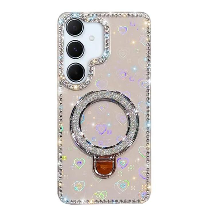 Rhinestone Glitter Kickstand Dual-side IMD Phone Case, For Samsung Galaxy S26+ 5G, For Samsung Galaxy S26 Ultra 5G, For Samsung Galaxy S26 5G, For Samsung Galaxy S25 FE  5G, For Samsung Galaxy A07, For Samsung Galaxy A17 5G, For Samsung Galaxy A56 5G  ...