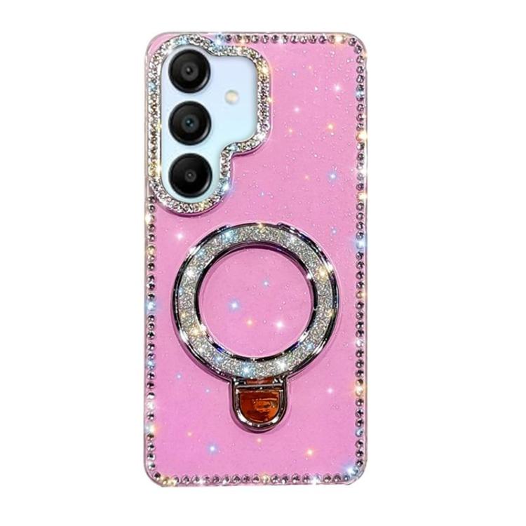 Rhinestone Glitter Kickstand Dual-side IMD Phone Case, For Samsung Galaxy A36 5G, For Samsung Galaxy S25 5G, For Samsung Galaxy S25+ 5G, For Samsung Galaxy S25 Ultra 5G, For Samsung Galaxy A16 5G, For Samsung Galaxy S24 FE 5G, For Samsung Galaxy A15 5G...