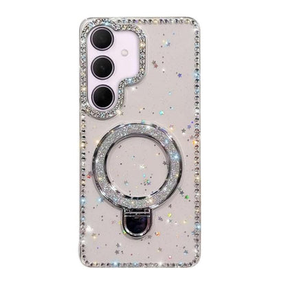 Rhinestone Glitter Kickstand Dual-side IMD Phone Case, For Samsung Galaxy A35 5G, For Samsung Galaxy S24 Ultra 5G, For Samsung Galaxy S24+ 5G, For Samsung Galaxy S24 5G, For Samsung Galaxy S23 Ultra 5G