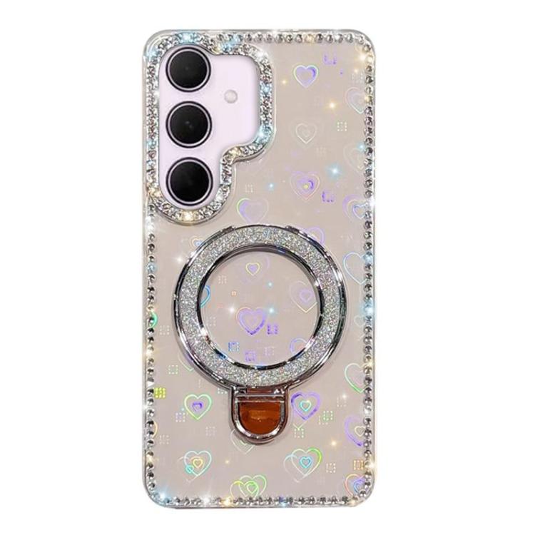 Rhinestone Glitter Kickstand Dual-side IMD Phone Case, For Samsung Galaxy A35 5G, For Samsung Galaxy S24 Ultra 5G, For Samsung Galaxy S24+ 5G, For Samsung Galaxy S24 5G, For Samsung Galaxy S23 Ultra 5G