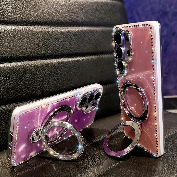 Rhinestone Glitter Kickstand Dual-side IMD Phone Case, For Samsung Galaxy A36 5G, For Samsung Galaxy S25 5G, For Samsung Galaxy S25+ 5G, For Samsung Galaxy S25 Ultra 5G, For Samsung Galaxy A16 5G, For Samsung Galaxy S24 FE 5G, For Samsung Galaxy A15 5G...