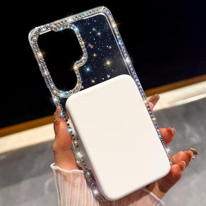 Rhinestone Glitter Kickstand Dual-side IMD Phone Case, For Samsung Galaxy A35 5G, For Samsung Galaxy S24 Ultra 5G, For Samsung Galaxy S24+ 5G, For Samsung Galaxy S24 5G, For Samsung Galaxy S23 Ultra 5G