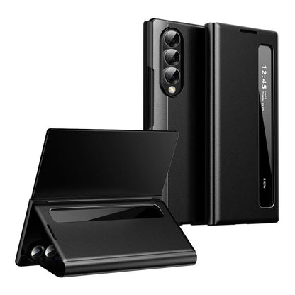 Smart View Window Leather Phone Case, For Galaxy S22 Ultra 5G, For Galaxy Z Fold3