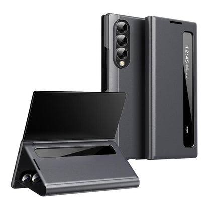 Smart View Window Leather Phone Case, For Galaxy S22 Ultra 5G, For Galaxy Z Fold3