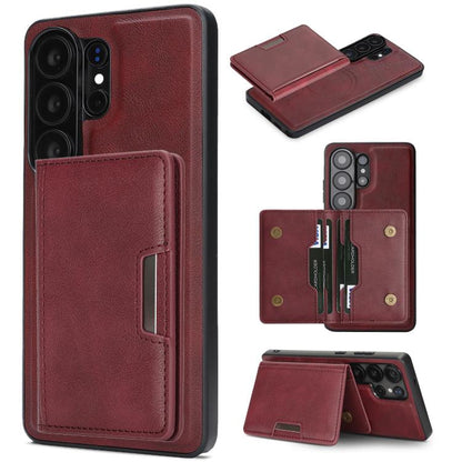 Kalebol Strong MagSafe Magnetic Two-Fold Card Bag Leather Phone Case, For Galaxy S26+ 5G, For Galaxy S26 Ultra 5G, For Galaxy S26 5G, For Galaxy S25 5G, For Galaxy S25+ 5G, For Galaxy S25 Ultra 5G, For Galaxy S24 Ultra 5G, For Galaxy S24+ 5G