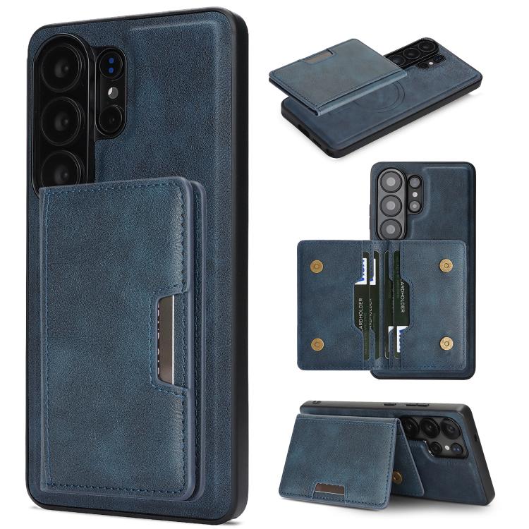 Kalebol Strong MagSafe Magnetic Two-Fold Card Bag Leather Phone Case, For Galaxy S26+ 5G, For Galaxy S26 Ultra 5G, For Galaxy S26 5G, For Galaxy S25 5G, For Galaxy S25+ 5G, For Galaxy S25 Ultra 5G, For Galaxy S24 Ultra 5G, For Galaxy S24+ 5G