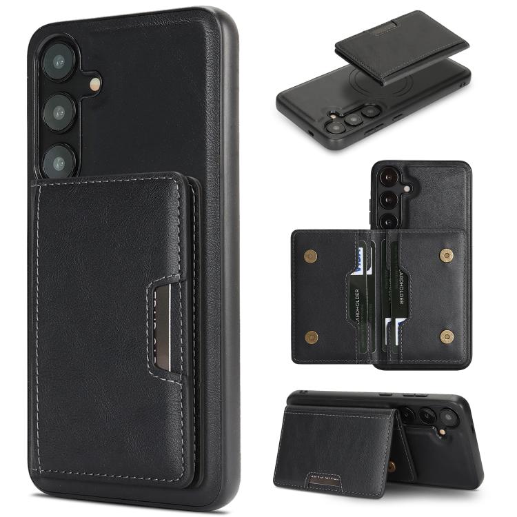 Kalebol Strong MagSafe Magnetic Two-Fold Card Bag Leather Phone Case, For Galaxy S26+ 5G, For Galaxy S26 Ultra 5G, For Galaxy S26 5G, For Galaxy S25 5G, For Galaxy S25+ 5G, For Galaxy S25 Ultra 5G, For Galaxy S24 Ultra 5G, For Galaxy S24+ 5G