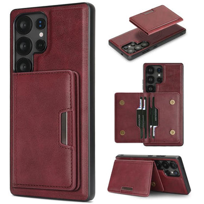 Kalebol Strong MagSafe Magnetic Two-Fold Card Bag Leather Phone Case, For Galaxy S26+ 5G, For Galaxy S26 Ultra 5G, For Galaxy S26 5G, For Galaxy S25 5G, For Galaxy S25+ 5G, For Galaxy S25 Ultra 5G, For Galaxy S24 Ultra 5G, For Galaxy S24+ 5G