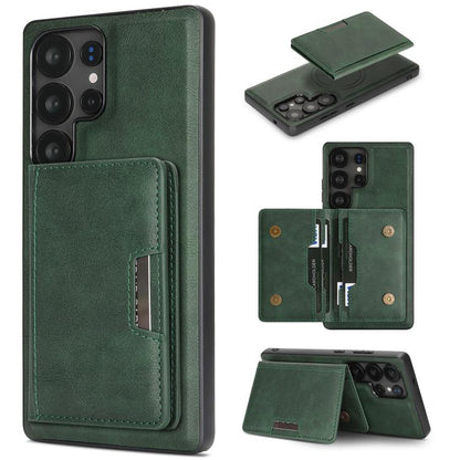 Kalebol Strong MagSafe Magnetic Two-Fold Card Bag Leather Phone Case, For Galaxy S26+ 5G, For Galaxy S26 Ultra 5G, For Galaxy S26 5G, For Galaxy S25 5G, For Galaxy S25+ 5G, For Galaxy S25 Ultra 5G, For Galaxy S24 Ultra 5G, For Galaxy S24+ 5G