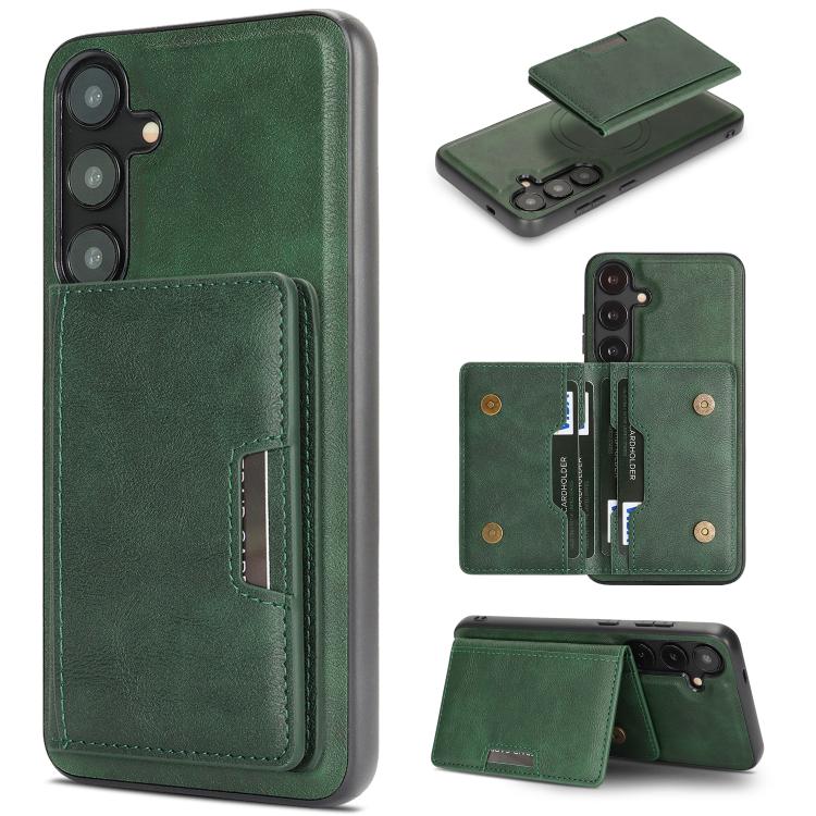 Kalebol Strong MagSafe Magnetic Two-Fold Card Bag Leather Phone Case, For Galaxy S26+ 5G, For Galaxy S26 Ultra 5G, For Galaxy S26 5G, For Galaxy S25 5G, For Galaxy S25+ 5G, For Galaxy S25 Ultra 5G, For Galaxy S24 Ultra 5G, For Galaxy S24+ 5G