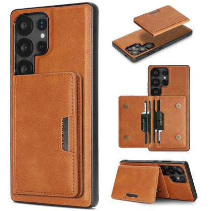 Kalebol Strong MagSafe Magnetic Two-Fold Card Bag Leather Phone Case, For Samsung Galaxy S24 5G, For Galaxy S23 Ultra 5G, For Galaxy S23+ 5G, For Galaxy S23 5G, For Galaxy S22 Ultra 5G
