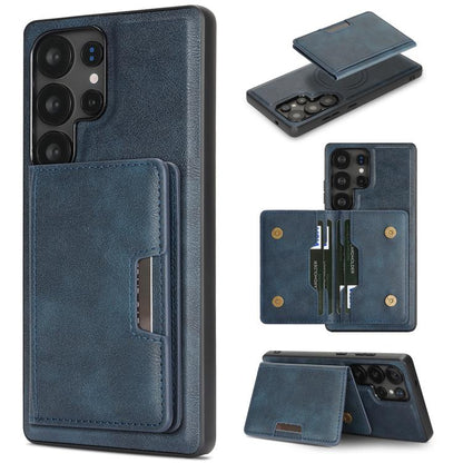 Kalebol Strong MagSafe Magnetic Two-Fold Card Bag Leather Phone Case, For Samsung Galaxy S24 5G, For Galaxy S23 Ultra 5G, For Galaxy S23+ 5G, For Galaxy S23 5G, For Galaxy S22 Ultra 5G
