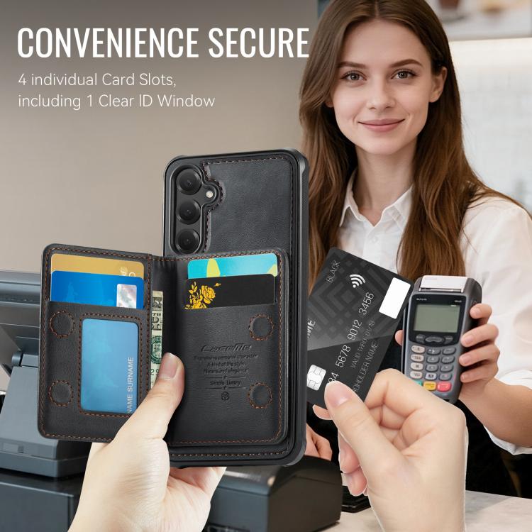CaseMe Me80 Series Detachable Wallet Magnetic RFID Vegan Leather Phone Case, For Samsung Galaxy S24 FE 5G, For Samsung Galaxy S24 Ultra 5G, For Samsung Galaxy A15, For Samsung Galaxy S23 FE 5G, For Samsung Galaxy A54 5G, For Samsung Galaxy S23 Ultra 5G...