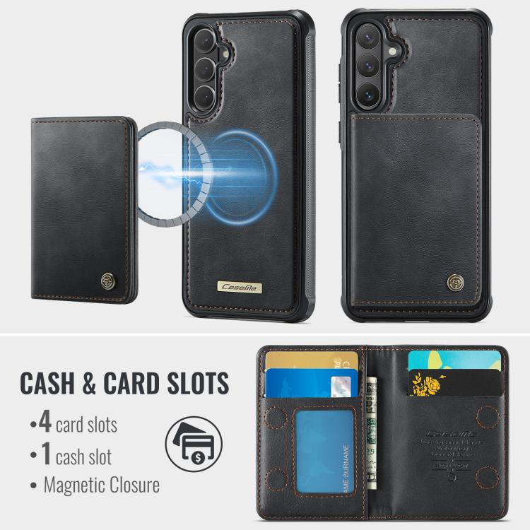 CaseMe Me80 Series Detachable Wallet Magnetic RFID Vegan Leather Phone Case, For Samsung Galaxy S26+ 5G, For Galaxy S26 Ultra 5G, For Samsung Galaxy S26 5G, For Samsung Galaxy S25 FE 5G, For Samsung Galaxy A17, For Samsung Galaxy S25 Edge 5G           ...
