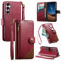 Splicing Zipper Wallet Vegan Leather Phone Case with Strap, For Samsung Galaxy A25 5G, For Samsung Galaxy S23 FE 5G, For Samsung Galaxy A14, For Samsung Galaxy S23 Ultra 5G, For Samsung Galaxy S23+ 5G, For Samsung Galaxy S23 5G, For Samsung Galaxy A13 ...