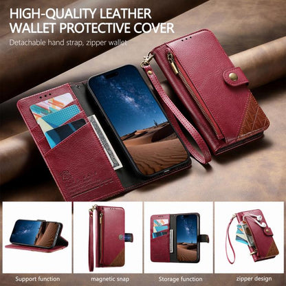 Splicing Zipper Wallet Vegan Leather Phone Case with Strap, For Samsung Galaxy A25 5G, For Samsung Galaxy S23 FE 5G, For Samsung Galaxy A14, For Samsung Galaxy S23 Ultra 5G, For Samsung Galaxy S23+ 5G, For Samsung Galaxy S23 5G, For Samsung Galaxy A13 ...