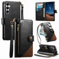 Splicing Zipper Wallet Vegan Leather Phone Case with Strap, For Samsung Galaxy A25 5G, For Samsung Galaxy S23 FE 5G, For Samsung Galaxy A14, For Samsung Galaxy S23 Ultra 5G, For Samsung Galaxy S23+ 5G, For Samsung Galaxy S23 5G, For Samsung Galaxy A13 ...
