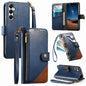 Splicing Zipper Wallet Vegan Leather Phone Case with Strap, For Samsung Galaxy A25 5G, For Samsung Galaxy S23 FE 5G, For Samsung Galaxy A14, For Samsung Galaxy S23 Ultra 5G, For Samsung Galaxy S23+ 5G, For Samsung Galaxy S23 5G, For Samsung Galaxy A13 ...
