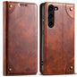 Suteni Baroque Calf Texture Buckle Wallet Leather Phone Case, For Samsung Galaxy S26+ 5G, For Samsug Galaxy S26 Ultra 5G, For Samsug Galaxy S26 5G, For Samsug Galaxy S25 5G, For Samsung Galaxy S25+ 5G, For Samsug Galaxy S25 Ultra 5G