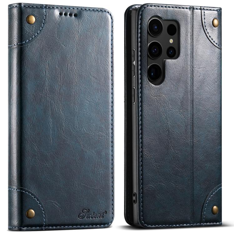 Suteni Baroque Calf Texture Buckle Wallet Leather Phone Case, For Samsung Galaxy S26+ 5G, For Samsug Galaxy S26 Ultra 5G, For Samsug Galaxy S26 5G, For Samsug Galaxy S25 5G, For Samsung Galaxy S25+ 5G, For Samsug Galaxy S25 Ultra 5G