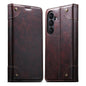 Suteni Baroque Calf Texture Buckle Wallet Leather Phone Case, For Samsung Galaxy S26+ 5G, For Samsug Galaxy S26 Ultra 5G, For Samsug Galaxy S26 5G, For Samsug Galaxy S25 5G, For Samsung Galaxy S25+ 5G, For Samsug Galaxy S25 Ultra 5G