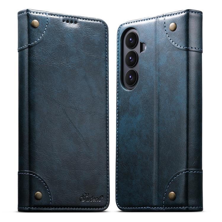 Suteni Baroque Calf Texture Buckle Wallet Leather Phone Case, For Samsung Galaxy S26+ 5G, For Samsug Galaxy S26 Ultra 5G, For Samsug Galaxy S26 5G, For Samsug Galaxy S25 5G, For Samsung Galaxy S25+ 5G, For Samsug Galaxy S25 Ultra 5G