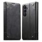 Suteni Baroque Calf Texture Buckle Wallet Leather Phone Case, For Samsung Galaxy S26+ 5G, For Samsug Galaxy S26 Ultra 5G, For Samsug Galaxy S26 5G, For Samsug Galaxy S25 5G, For Samsung Galaxy S25+ 5G, For Samsug Galaxy S25 Ultra 5G