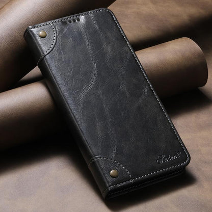 Suteni Baroque Calf Texture Buckle Wallet Leather Phone Case, For Samsung Galaxy S26+ 5G, For Samsug Galaxy S26 Ultra 5G, For Samsug Galaxy S26 5G, For Samsug Galaxy S25 5G, For Samsung Galaxy S25+ 5G, For Samsug Galaxy S25 Ultra 5G