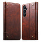 Suteni Baroque Calf Texture Buckle Wallet Leather Phone Case, For Samsung Galaxy S26+ 5G, For Samsug Galaxy S26 Ultra 5G, For Samsug Galaxy S26 5G, For Samsug Galaxy S25 5G, For Samsung Galaxy S25+ 5G, For Samsug Galaxy S25 Ultra 5G